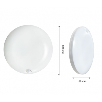 NYMPHEA PROXI PIR 18W NW 230V 120ST IP54 FI300X60MM BIAŁY OKRĄGŁA (SLI031043NW_PW)